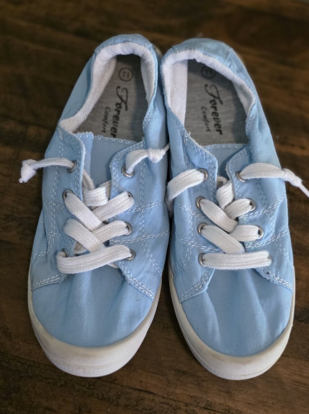 Baby Blue Slip On Sneakers